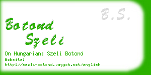 botond szeli business card